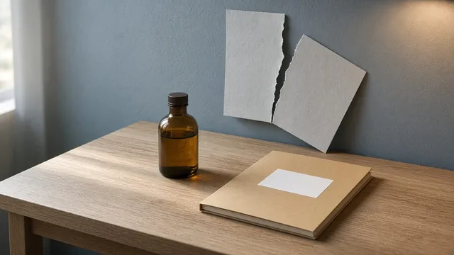Calendario trimestral partido junto a una carpeta de deuda y un frasco de liquidez, sin texto