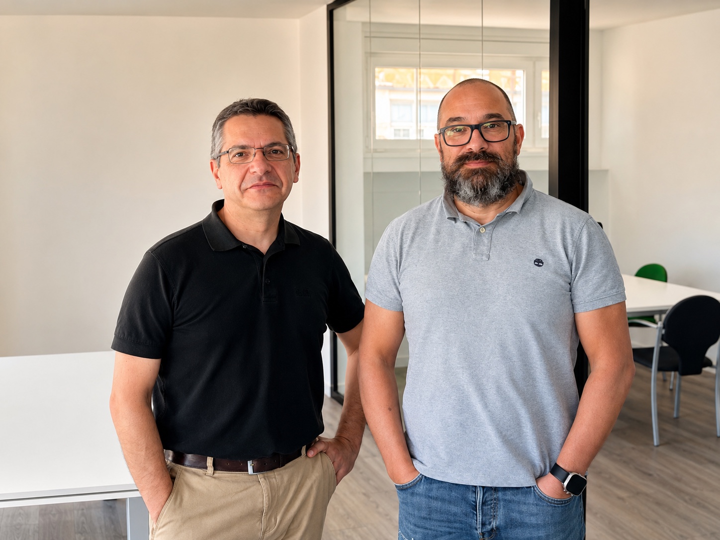 Luis López y Guillem Márquez en las oficinas de TaxFactory